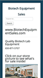 Mobile Screenshot of biotechequipmentsales.com