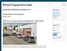 Tablet Screenshot of biotechequipmentsales.com